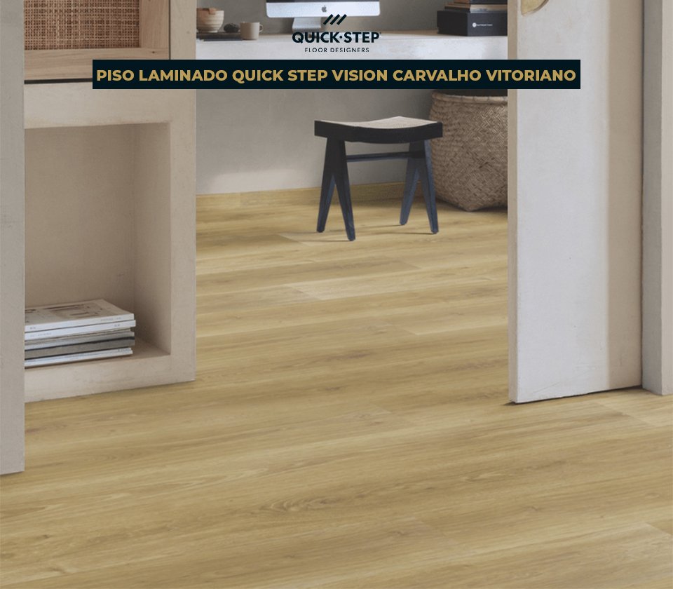 Piso Laminado Quick Step Vision Carvalho Vitoriano Cx 2,71m2